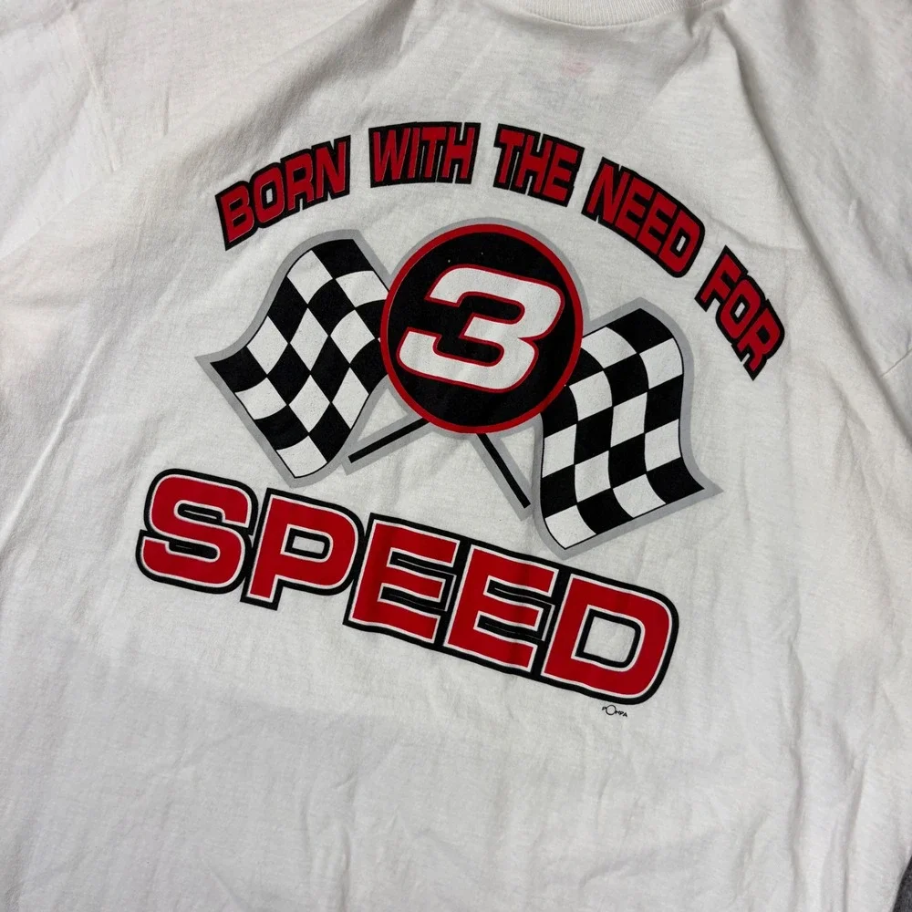 Vintage Screen Stars Dale Earnhardt Need For Speed T-Shirt White XL